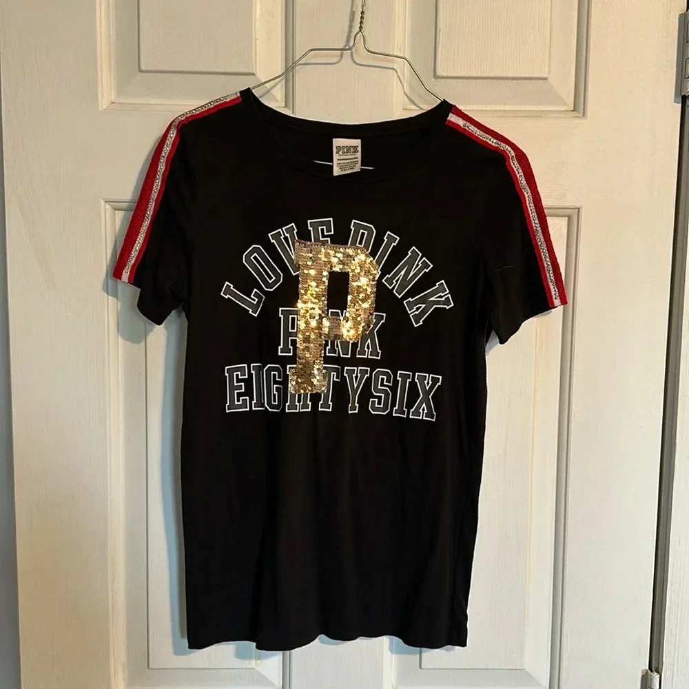 Pink sparkle tshirt size XS